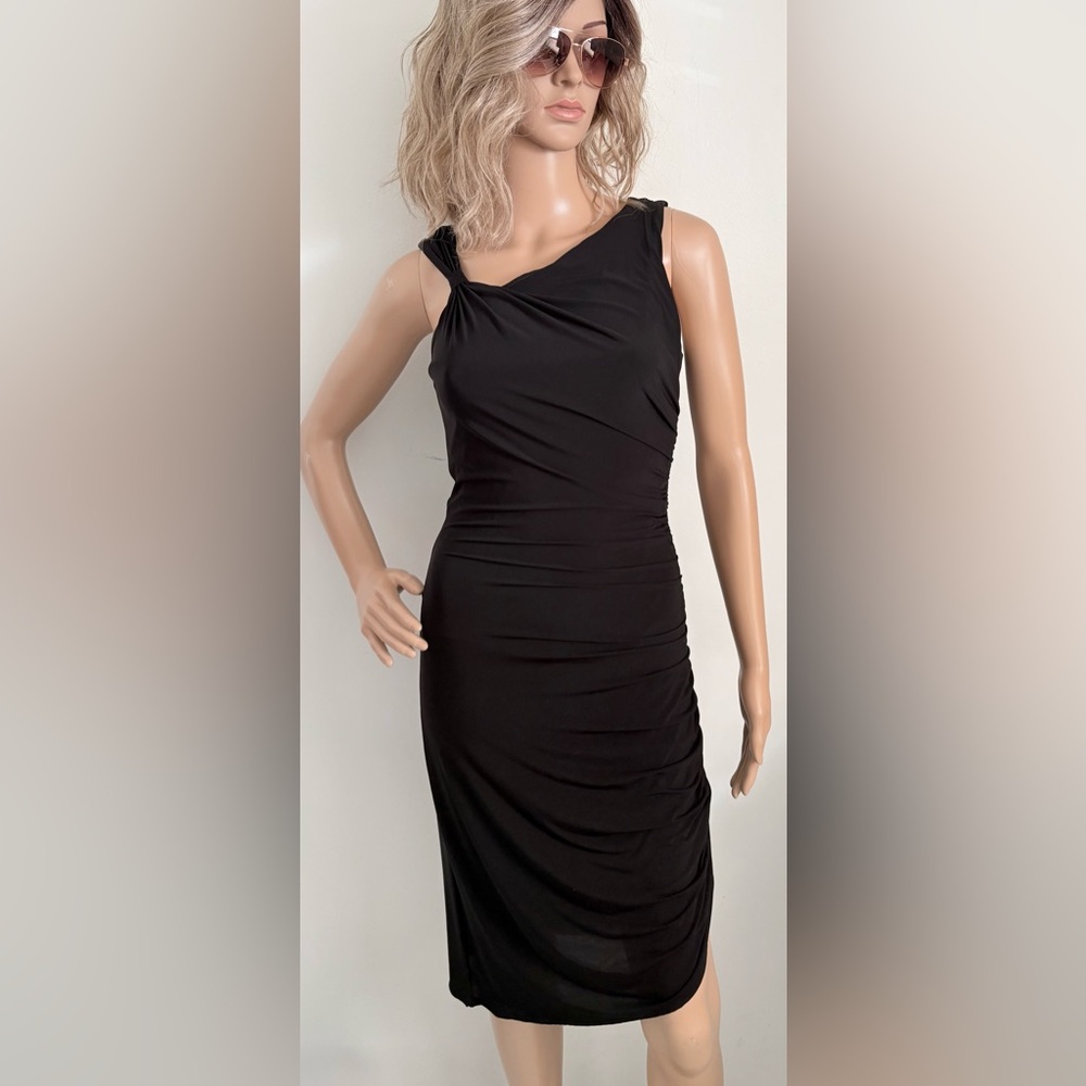 BCBGMAXAZRIA Vintage Made in USA 1990’s Elegant Black Dress Fully Lined Sz Small